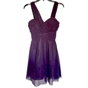 Pixie Lott Lipsy UK Cocktail Dress Embellished Color Eggplant Size UK 8 US 4